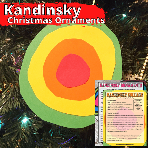 make a kandinsky circles collage ornament