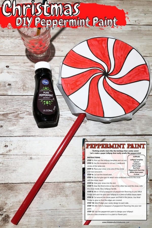 Make A Paper Lollipop With Scented Peppermint Paint - Little Bins for ...