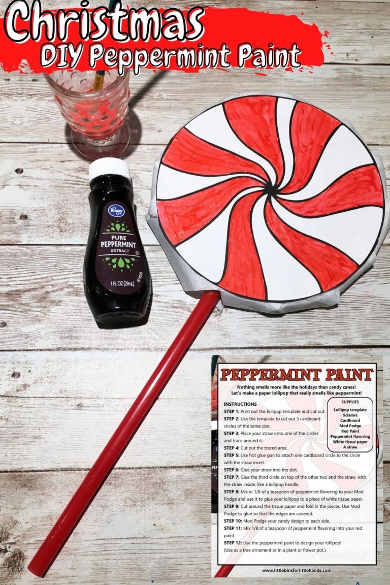 Make A Paper Lollipop With Scented Peppermint Paint - Little Bins for ...