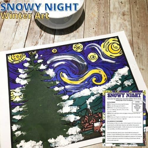 Van Gogh Snowy Night Painting