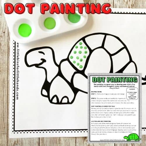 Turtle Dot Painting (Free Printable)