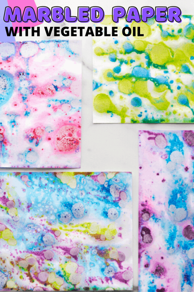 How to Make These Gorgeous Marbleized Paintings - Between Carpools