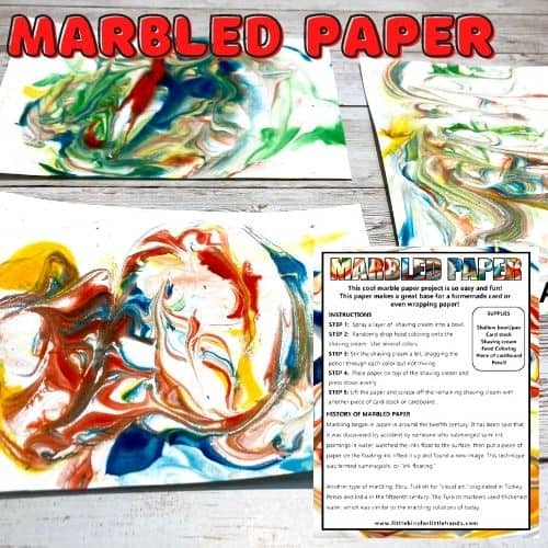 Paper Marbling With Shaving Cream