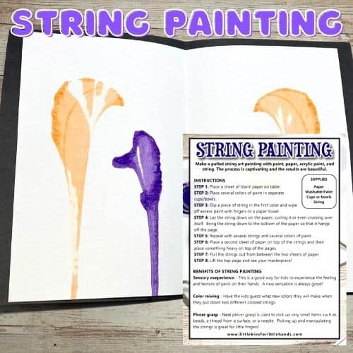 String Painting For Kids - Little Bins For Little Hands