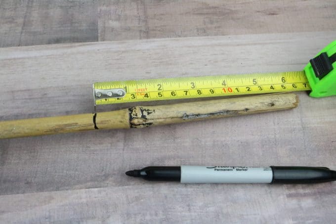 measuring bamboo stick