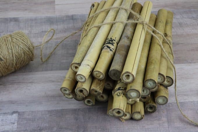 bamboo sticks tied together