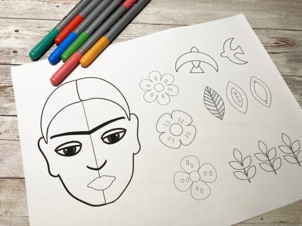 Frida Kahlo Collage For Kids - Little Bins for Little Hands
