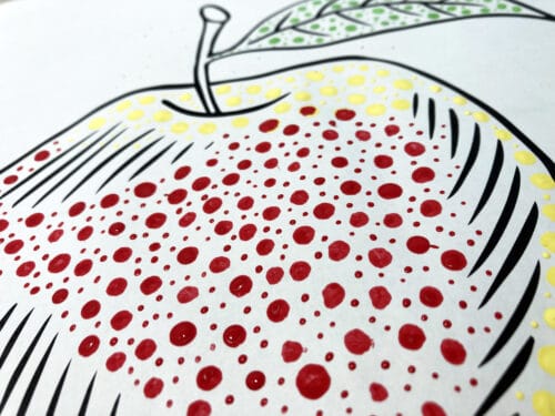 Paint An Apple With Dots (Free Printable) - Little Bins for Little Hands