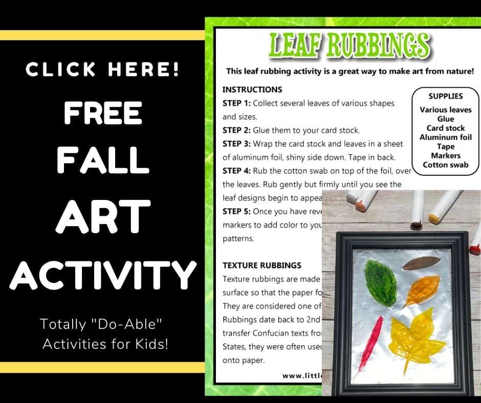 Leaf Rubbing Art For Kids - Little Bins for Little Hands