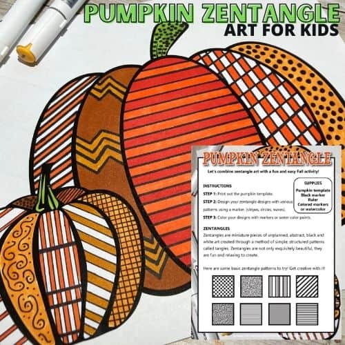 Zentangle Pumpkins (Free Printable)