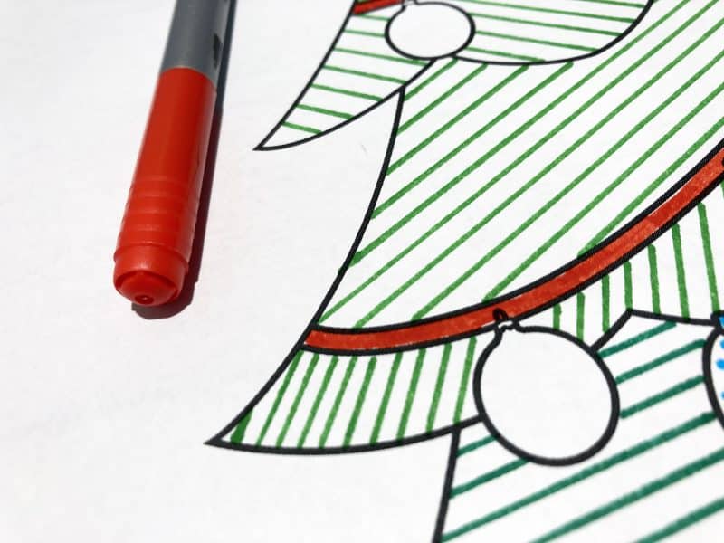 Christmas Zentangle (Free Printable) - Little Bins for Little Hands