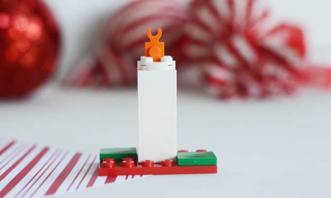 A lego Christmas candle.