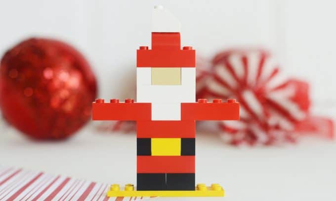 Santa Claus made out of legos.
