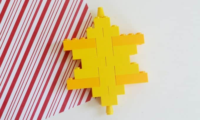 A lego star from the LEGO Advent Calendar.