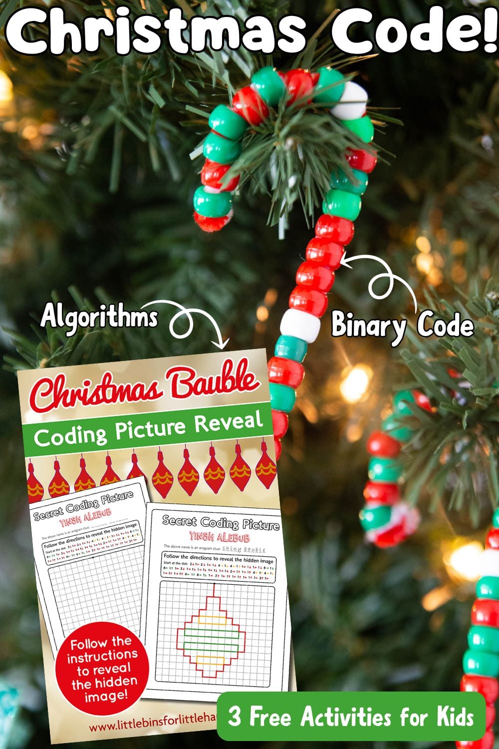 Screen-Free Christmas Coding Game for Kids (Algorithm Activity)