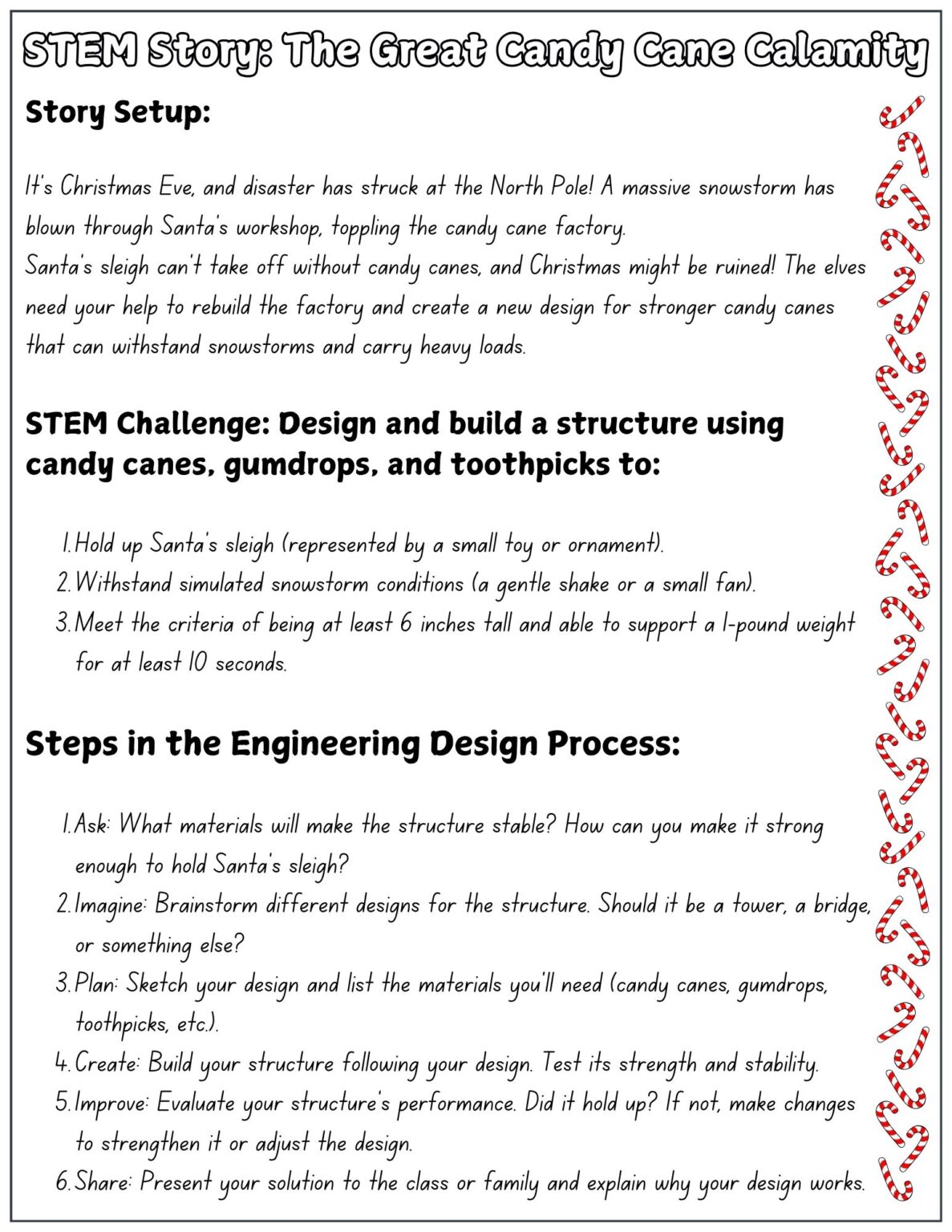 Christmas Candy STEM Challenges - Little Bins for Little Hands