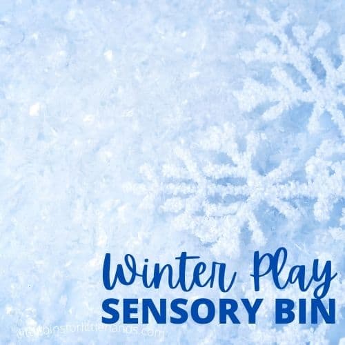Snowflake Sensory Bin For Winter Play