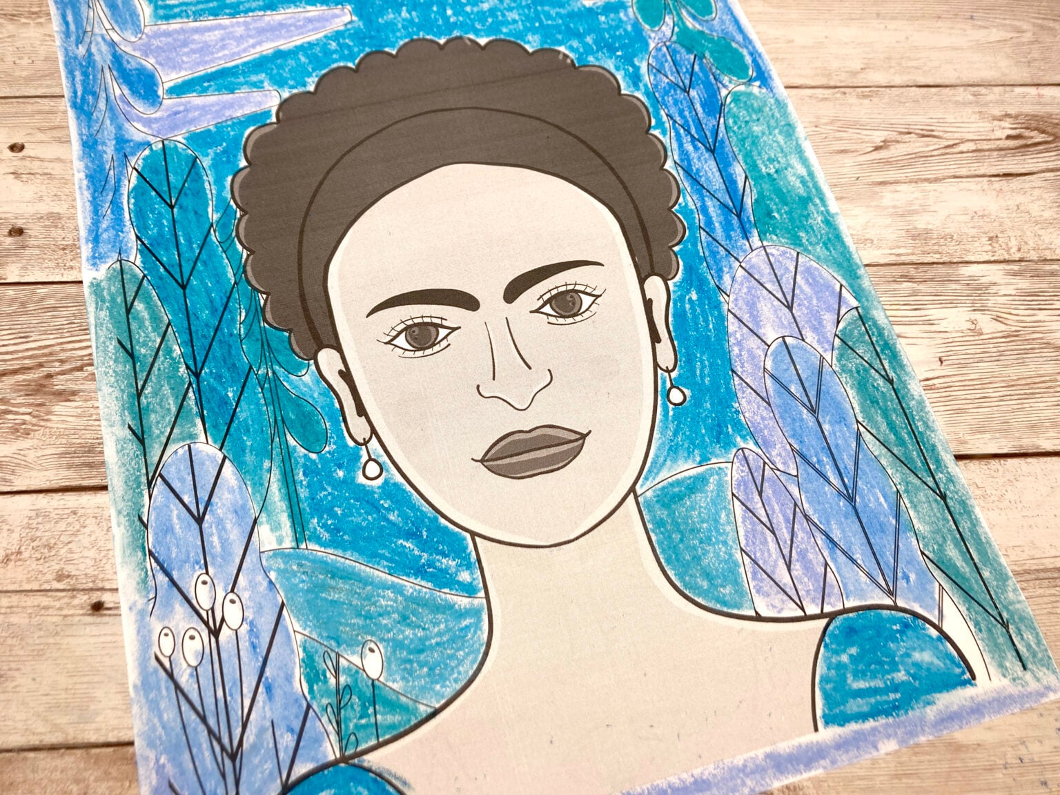 Frida Kahlo Winter Art Project - Little Bins for Little Hands