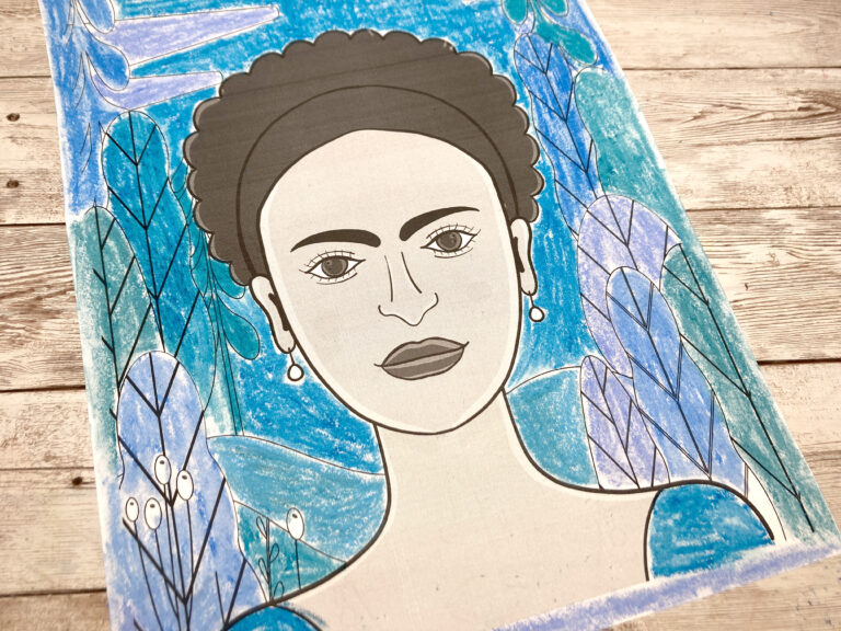Frida Kahlo Winter Art Project - Little Bins for Little Hands