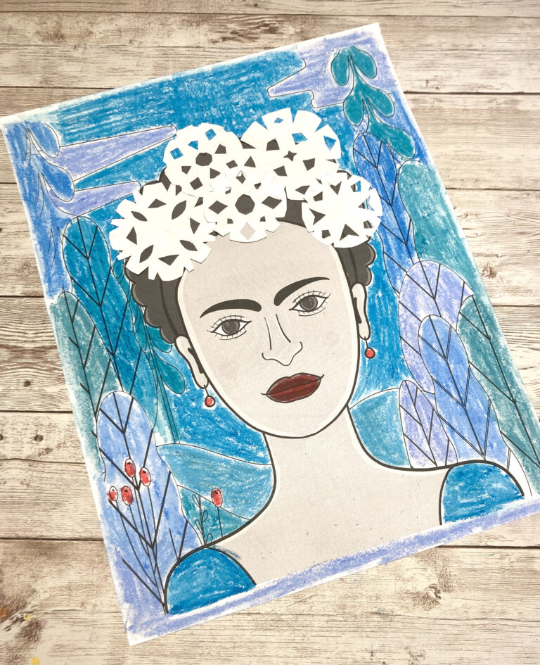 Frida Kahlo Winter Art Project - Little Bins for Little Hands