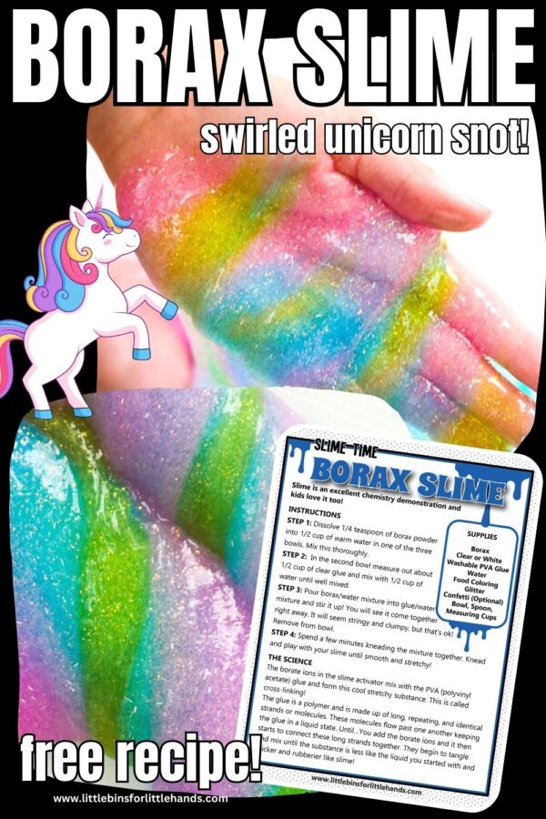 Swirling Borax Slime - Little Bins for Little Hands