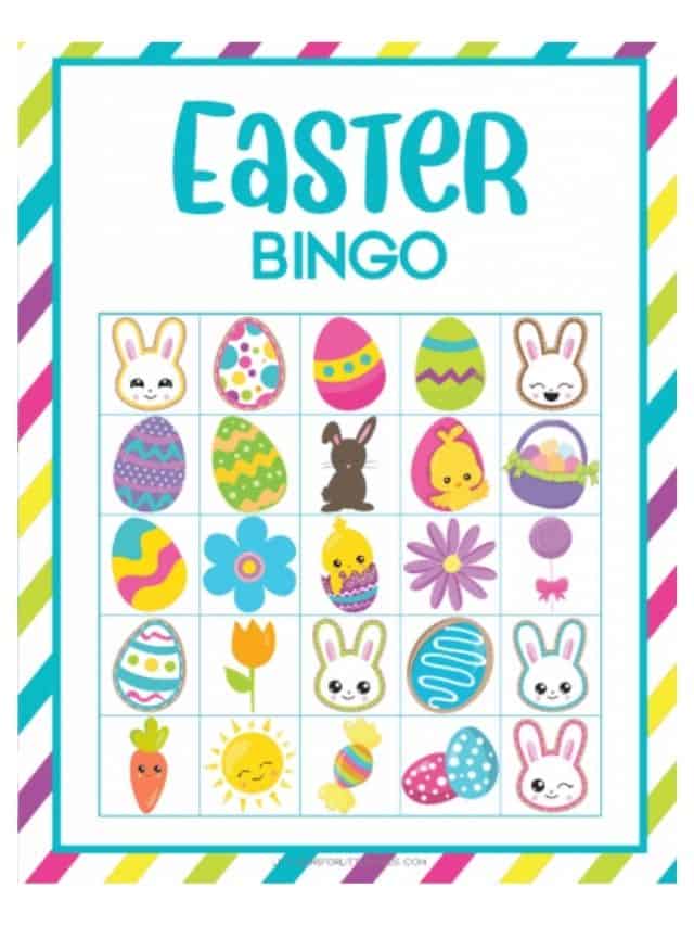 an Easter bingo printable template