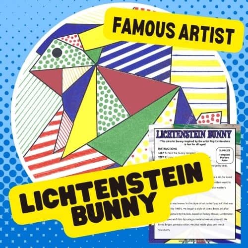 Lichtenstein Bunny Art For Kids