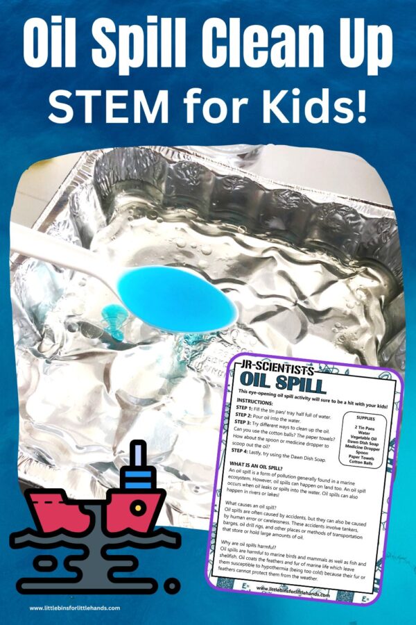 Oil Spill Experiment for Kids Little Bins for Little Hands