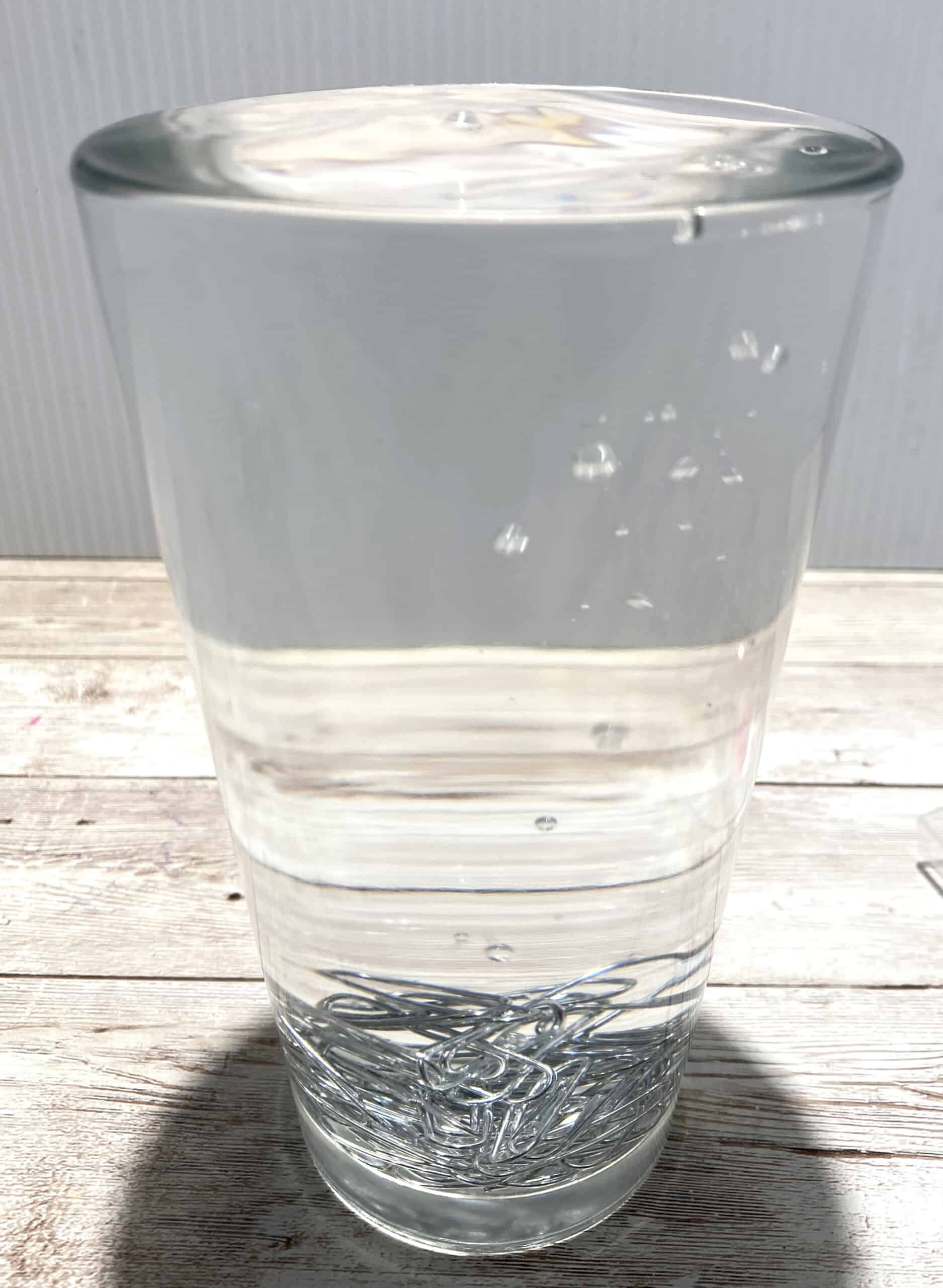 How Many Paper Clips Fit In A Glass Of Water?