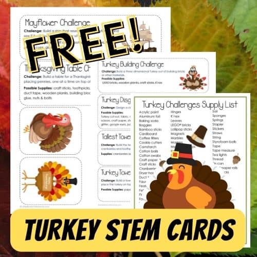 Thanksgiving STEM Challenge Cards