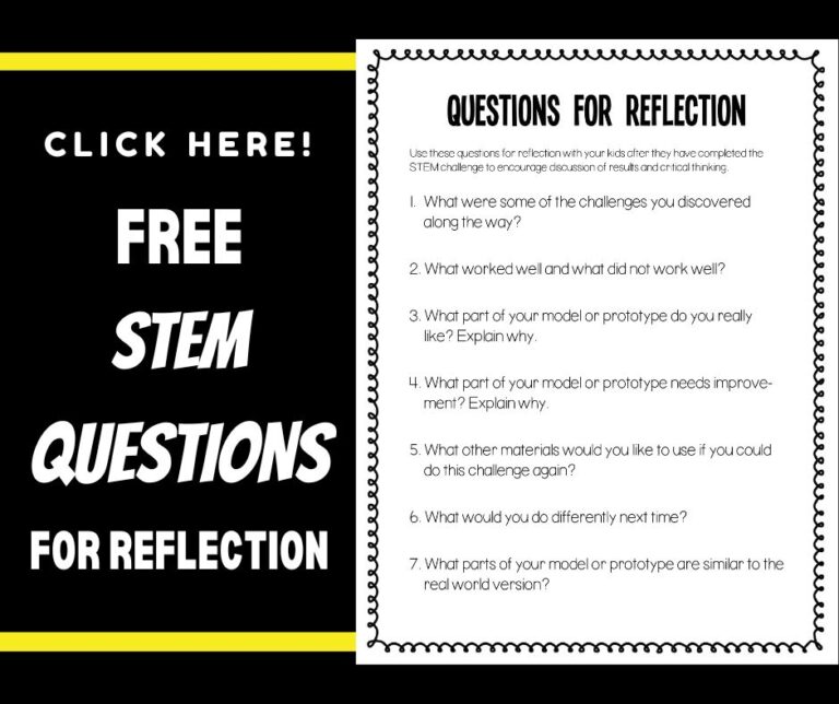STEM Reflection Questions - Little Bins for Little Hands