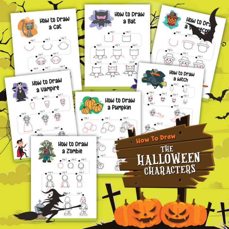 7 Easy Halloween Drawings