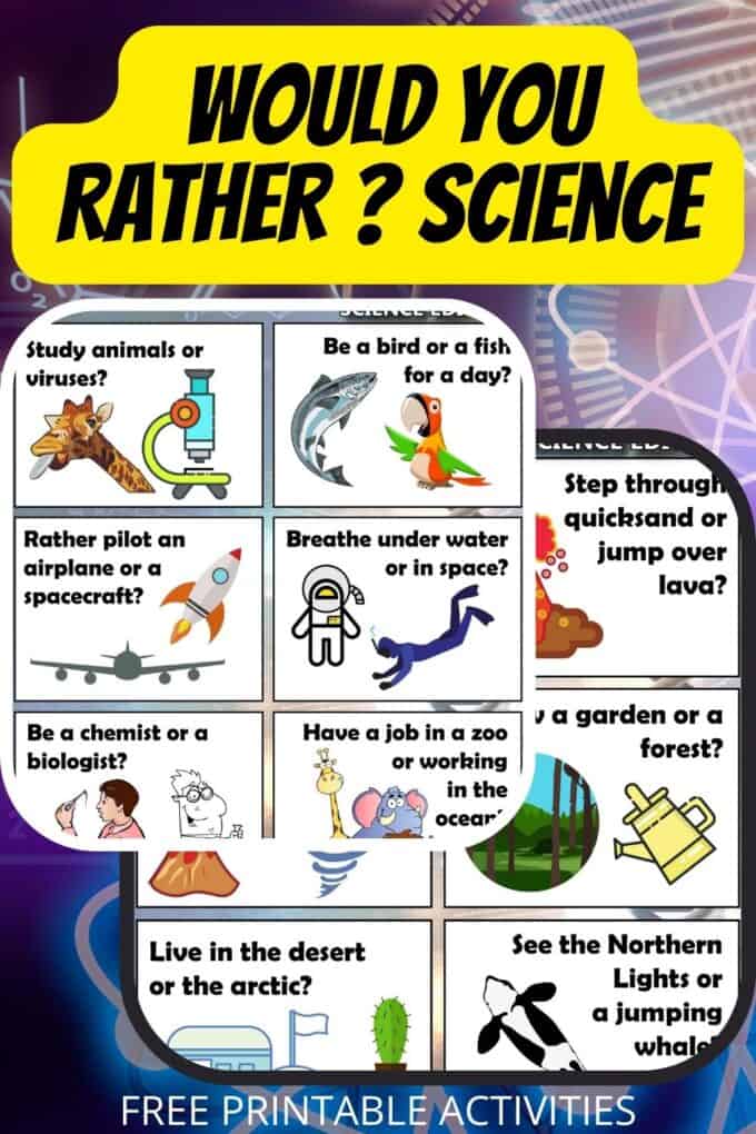 Would You Rather Science Questions - Little Bins for Little Hands