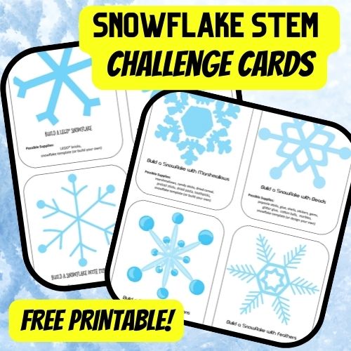 Snowflake STEM Challenge Cards