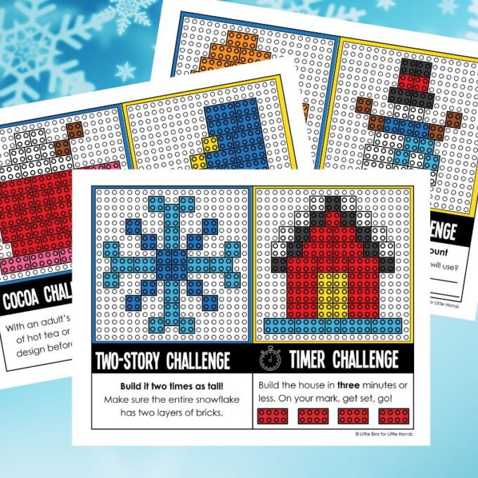 printable winter lego task cards for kids