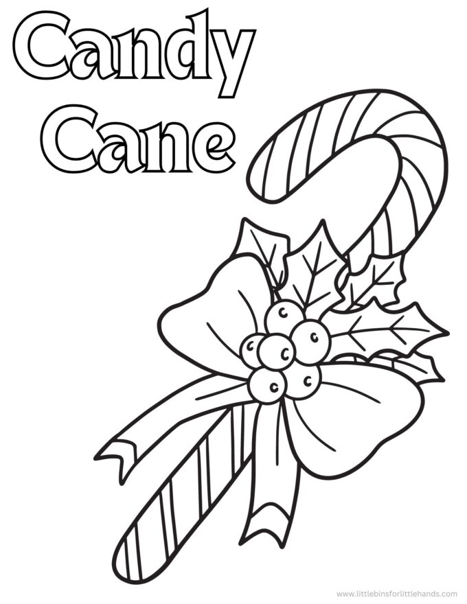 candy cane coloring page