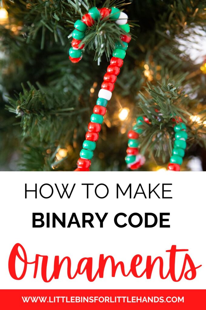 Christmas binary coding ornament for STEAM projects