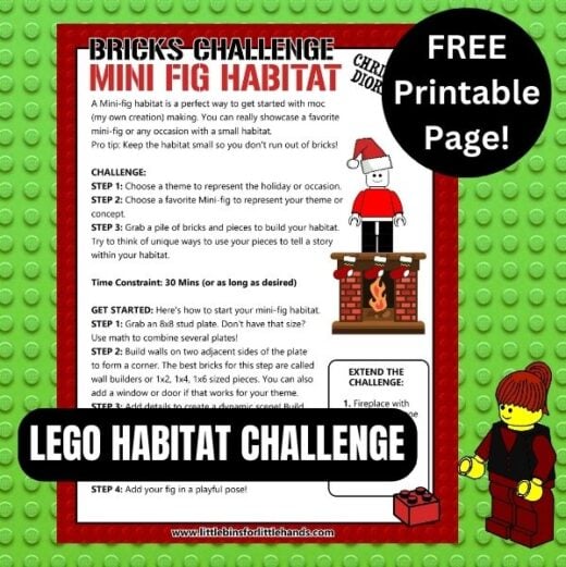 Printable LEGO Challenges For Kids - Little Bins for Little Hands