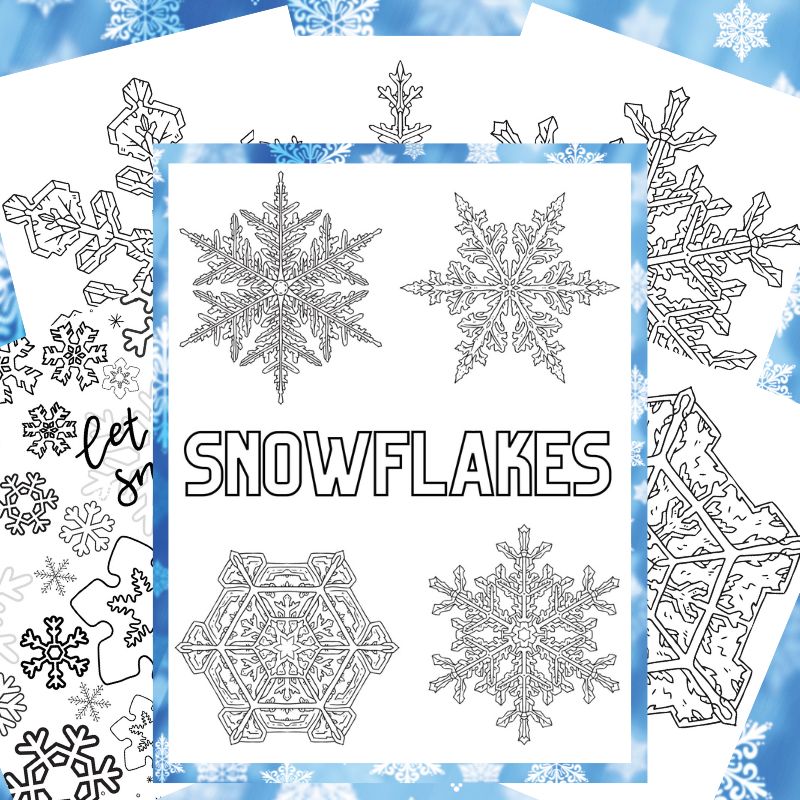 Printable Snowflake Coloring Pages - Little Bins for Little Hands