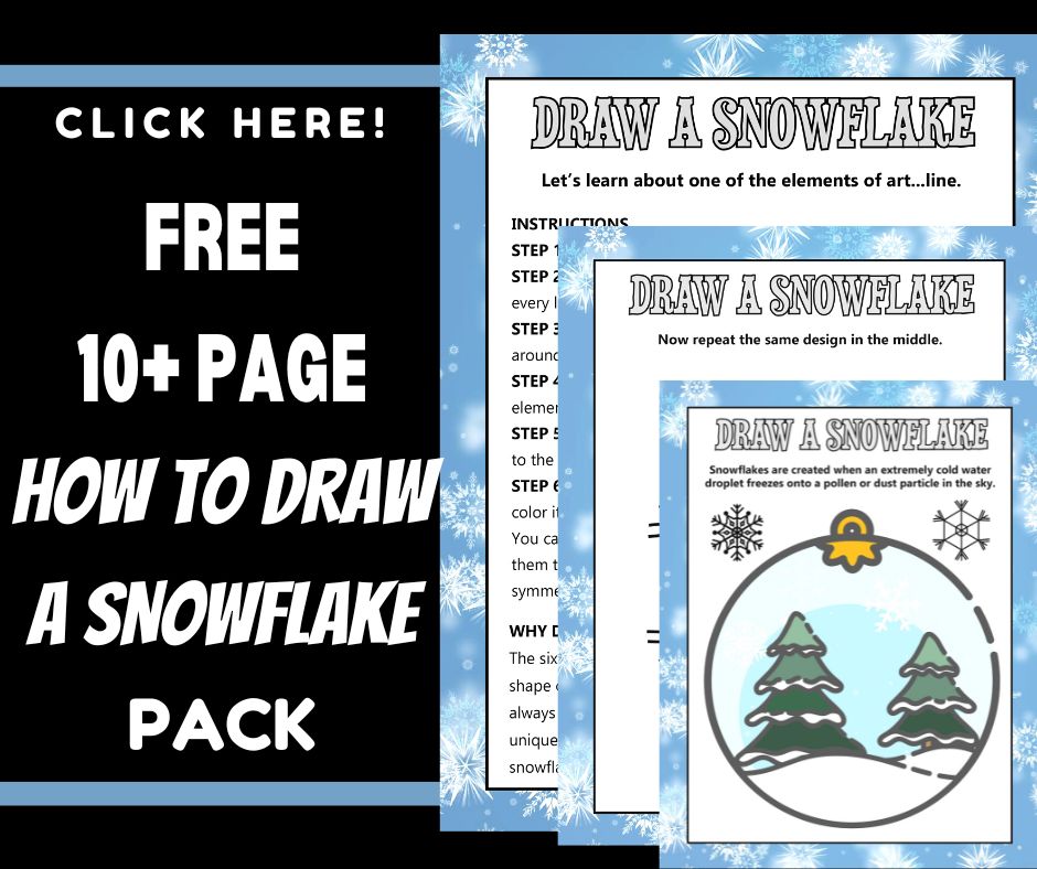 How to Draw a Snowflake with Pictures | Little Bins for Little Hands