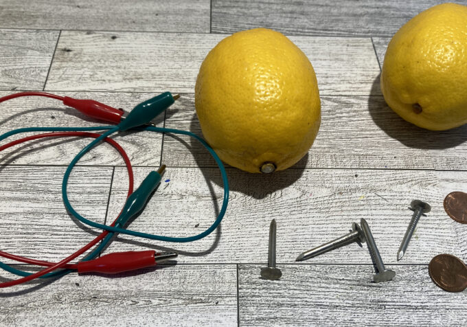 supplies to make a lemon battery