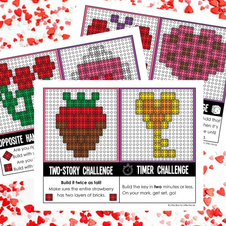 Valentine’s Day LEGO Challenge Cards