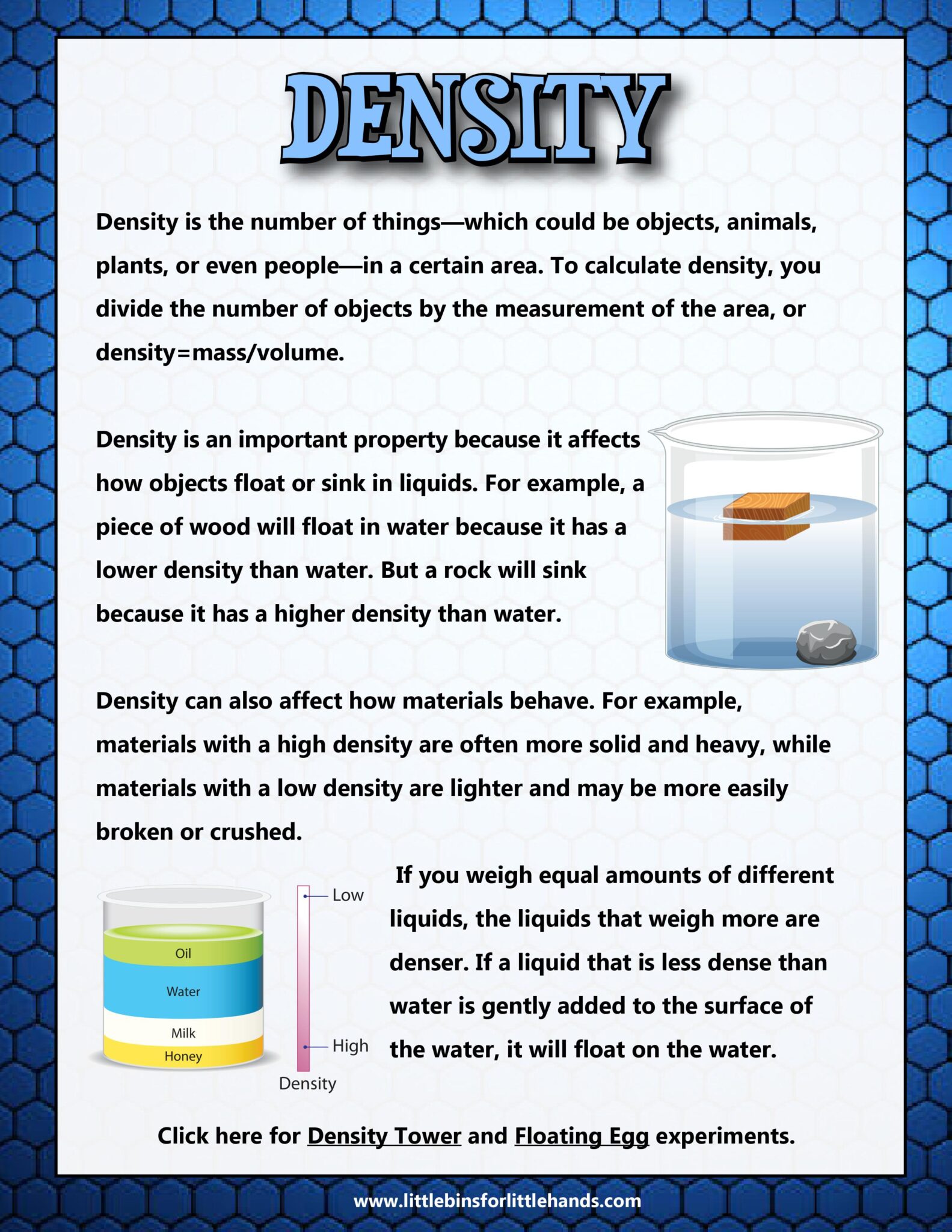 Fun Density Experiments For Kids - Little Bins for Little Hands