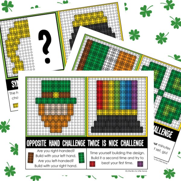 St. Patricks Day LEGO Challenge Cards
