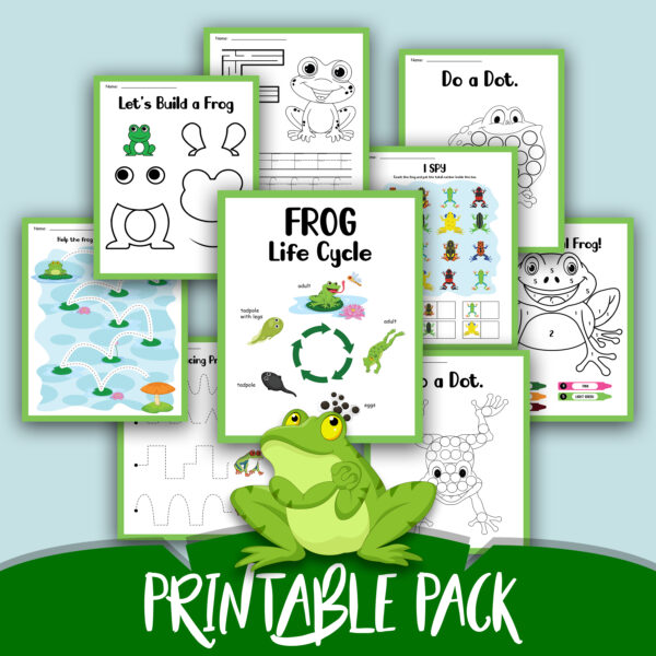 Spring Frog Paper Craft - Little Bins for Little Hands