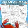 Ocean Animals Coloring Pages (Free Printable) - Little Bins for Little ...