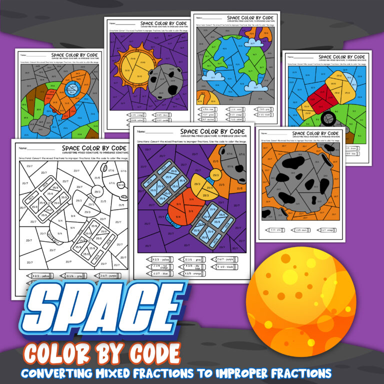 Space Color By Number - Little Bins for Little Hands
