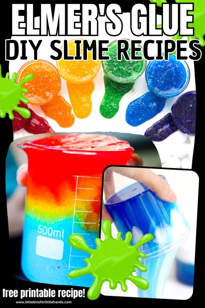 Best Elmer's Glue Slime Recipes - Little Bins for Little Hands
