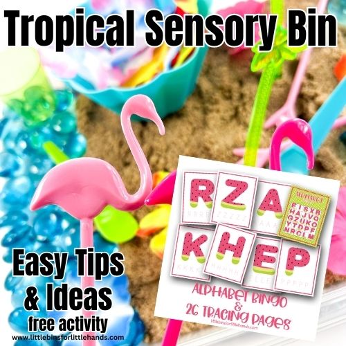 Tropical Summer Sensory Bin