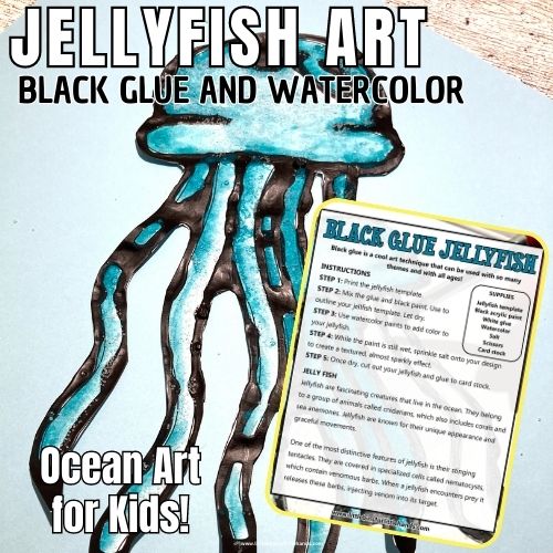 Black Glue Jellyfish Art